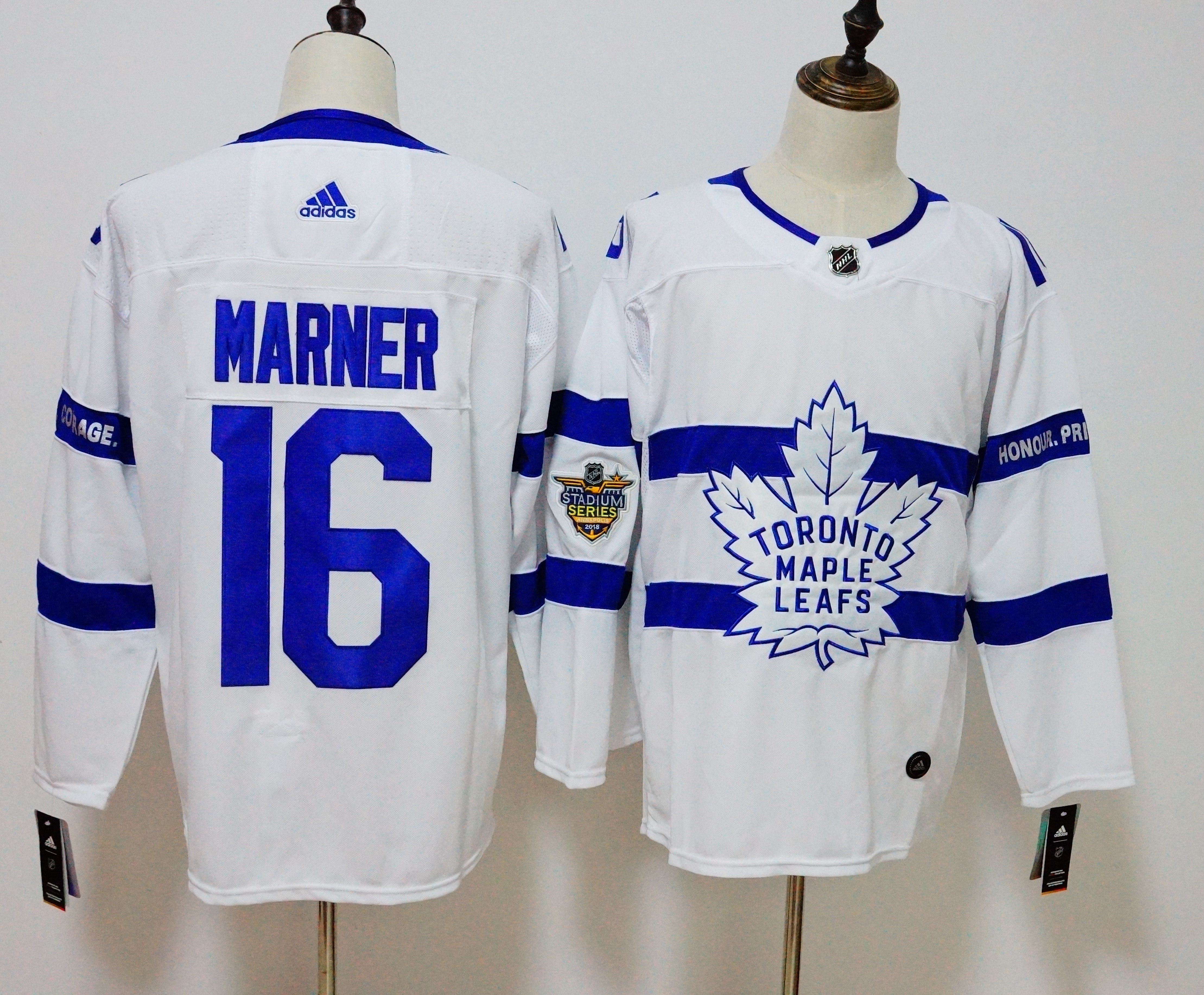 Men Toronto Maple Leafs #16 Marner White Adidas AD NHL Jerseys->toronto maple leafs->NHL Jersey